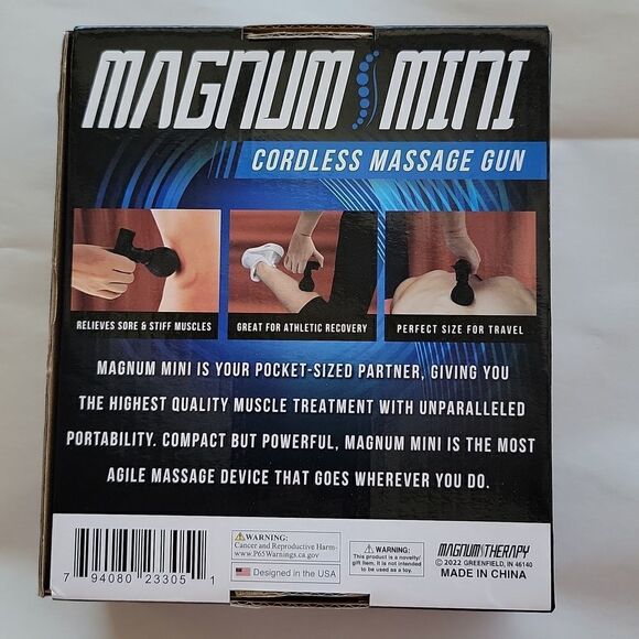 Magnum Mini Cordless Massage Gun Soft Silicone Ball Rechargeable NIB - Picture 2 of 6
